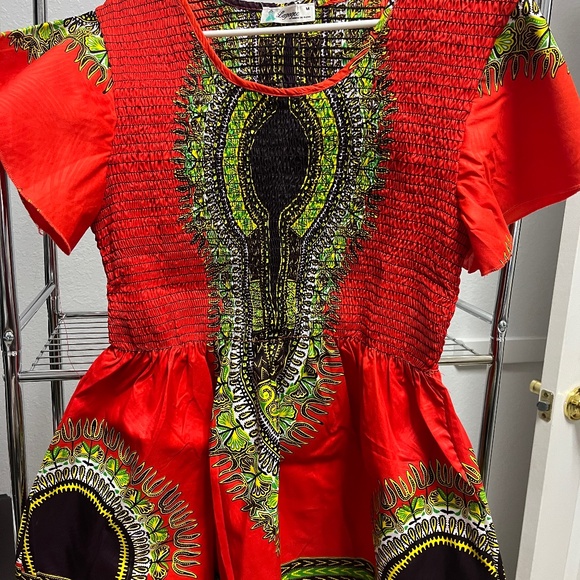 African Print stretch Top - Picture 1 of 3
